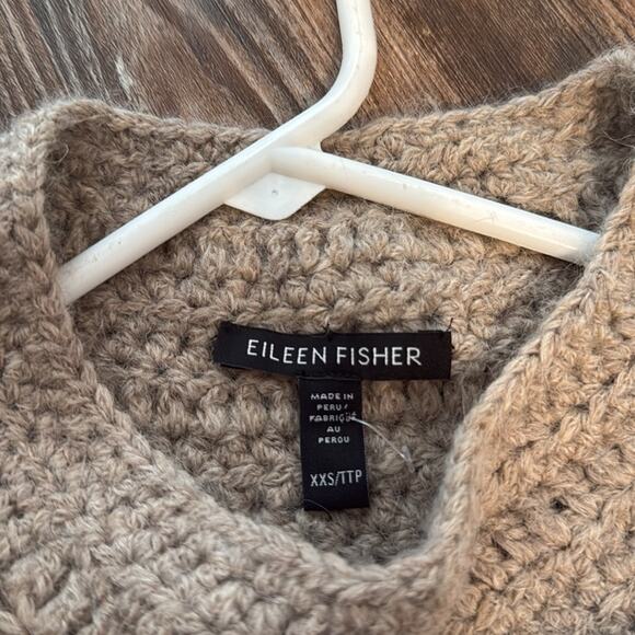 Eileen fisher 100% baby alpaca mock neck sweater vest  size XXS - Picture 7 of 9